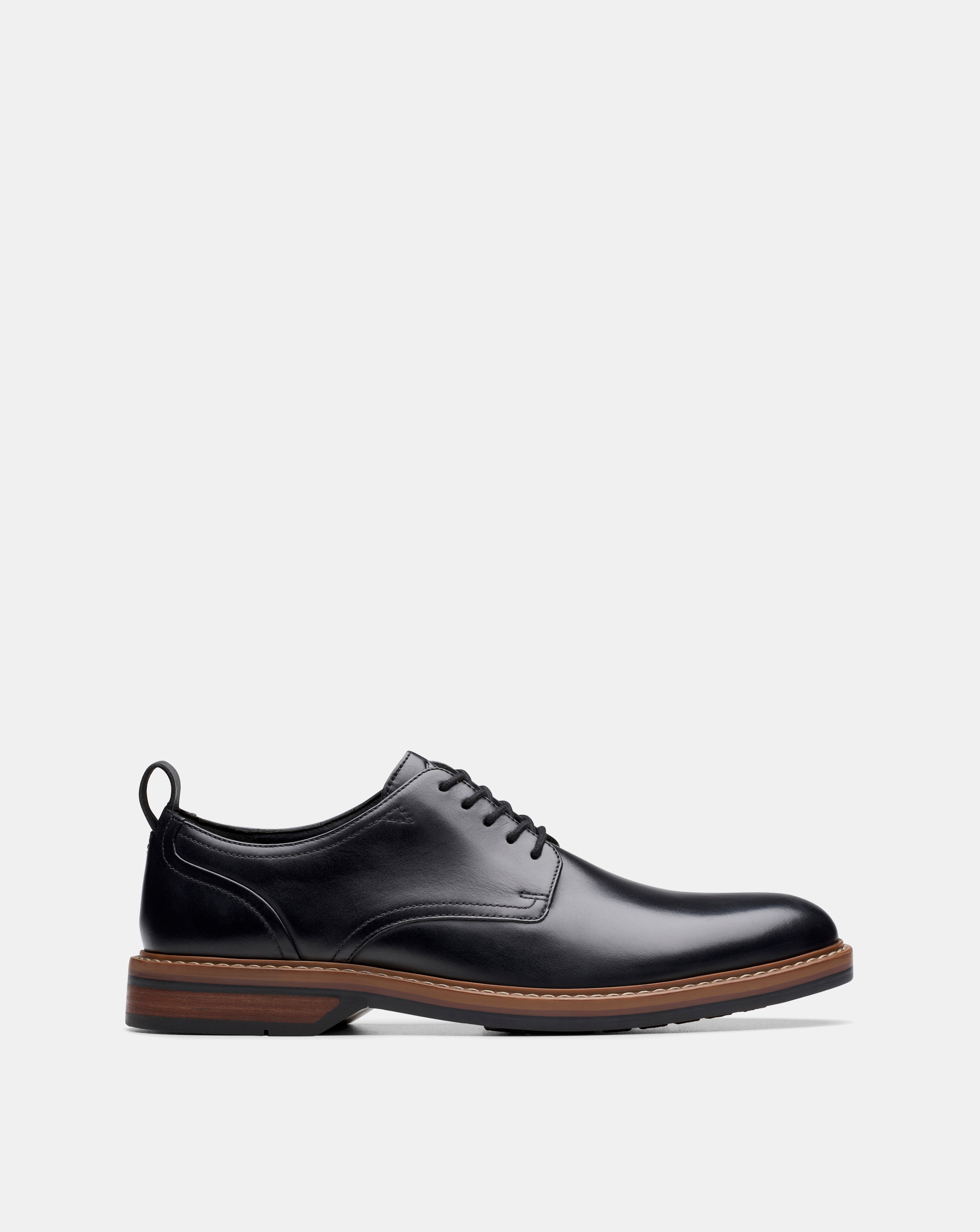 Clarks Aldwin Lace Leather Shoe - Black