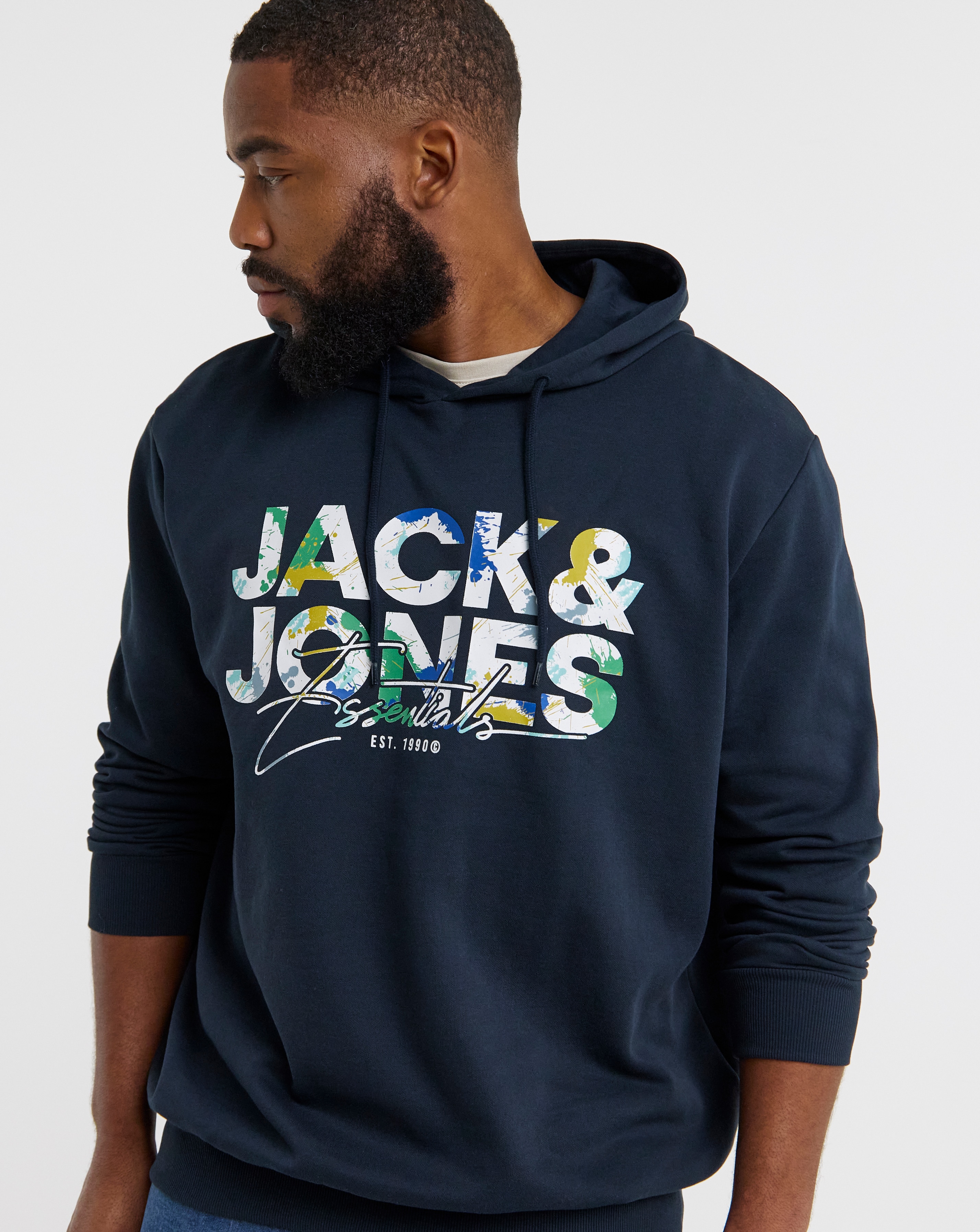 Jack & Jones Geplas Sweat Hood - Sky