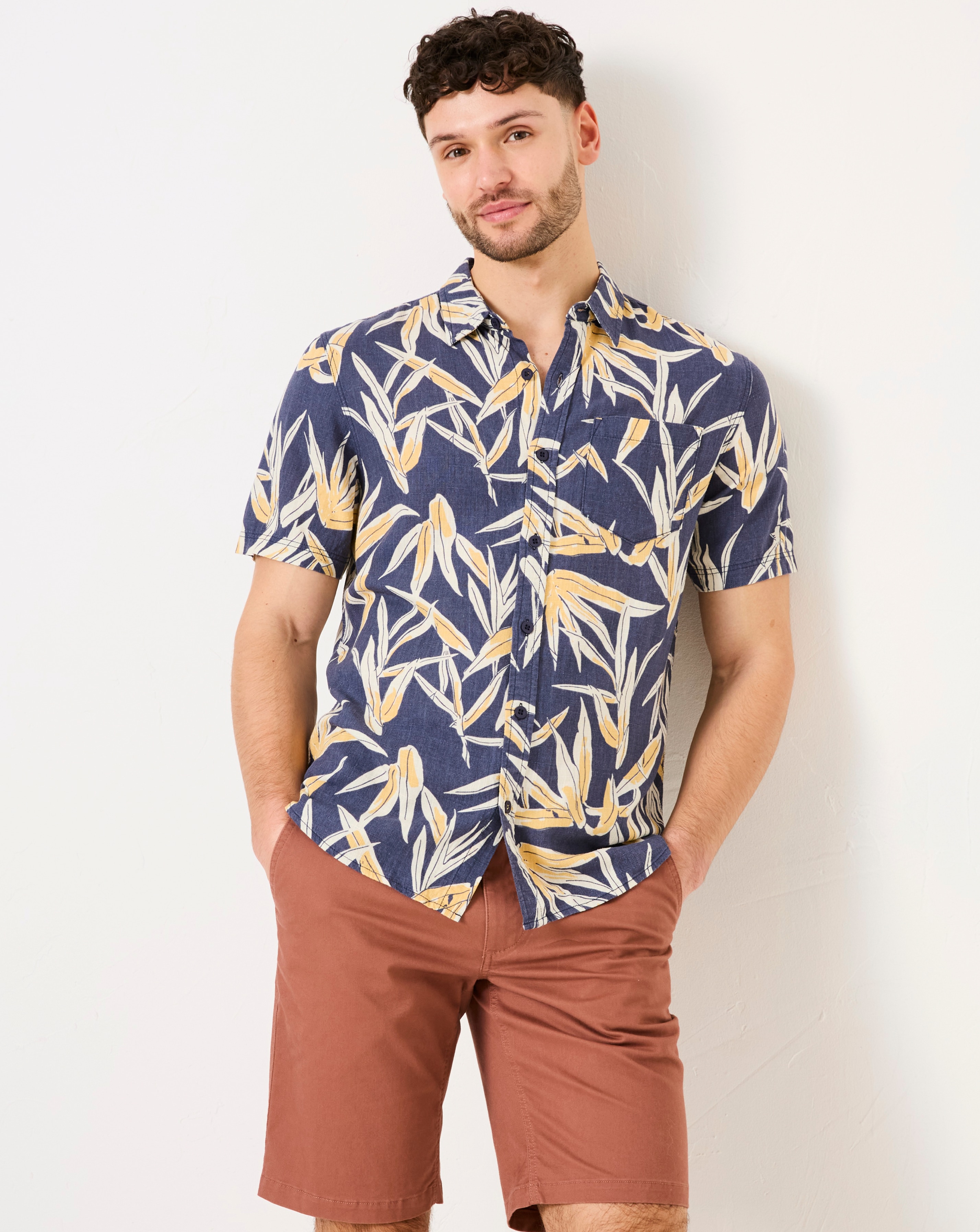 FatFace Palm Print Shirt - Black