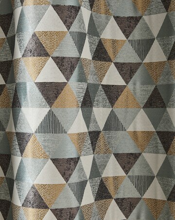 Zada Linear Geo Jacquard Eyelet Curtains