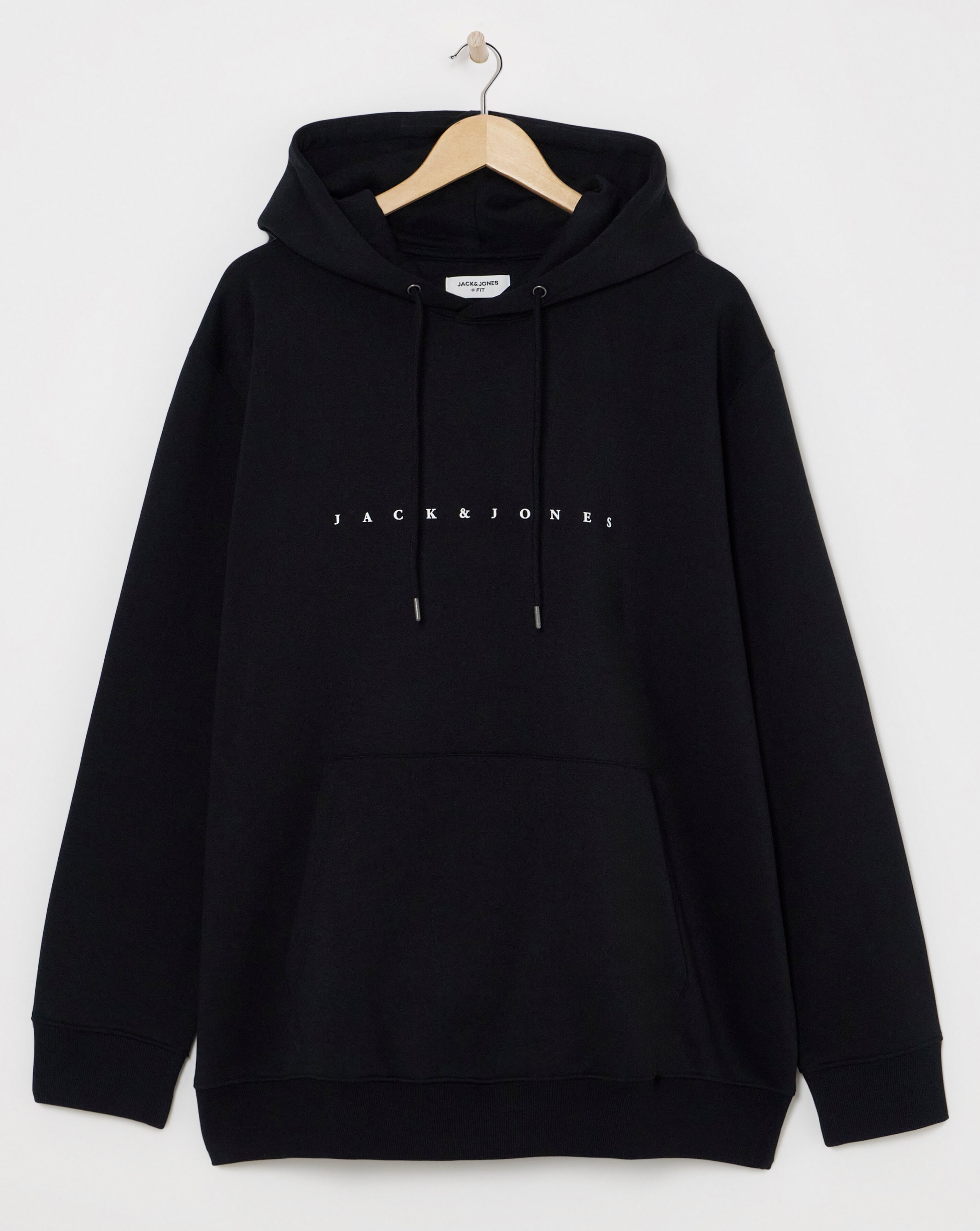 Jack & Jones Star Logo Hoodie - Black