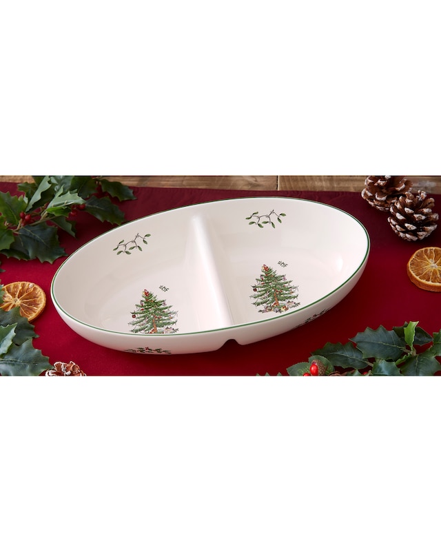 Spode Christmas Tree Divided Server - Multi