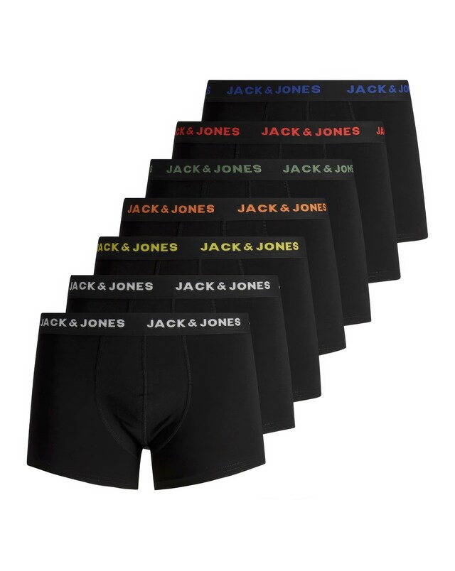 Jack & Jones 7 Pack Of Boxers - Black