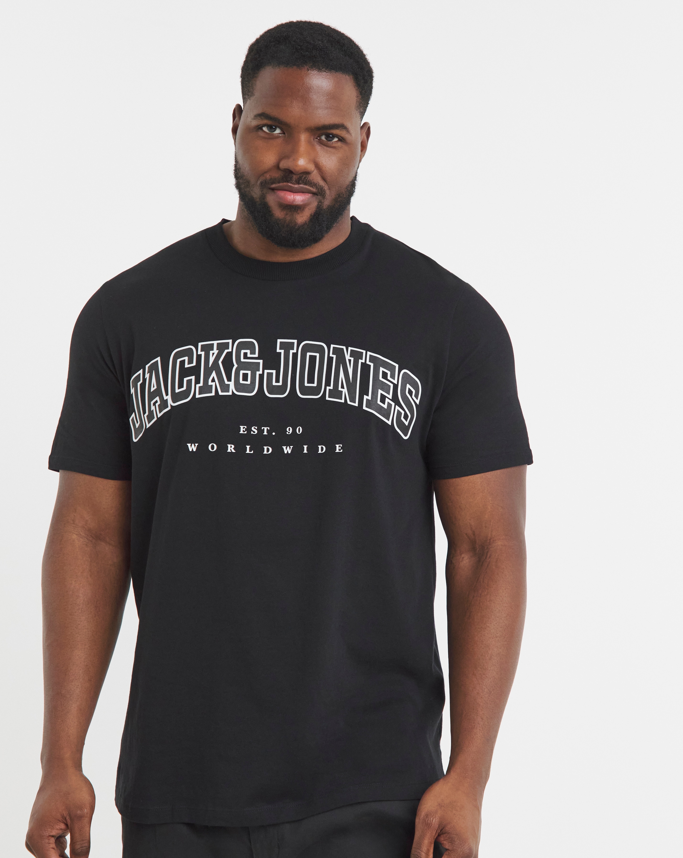 Jack & Jones Caleb Logo T-Shirt - Black