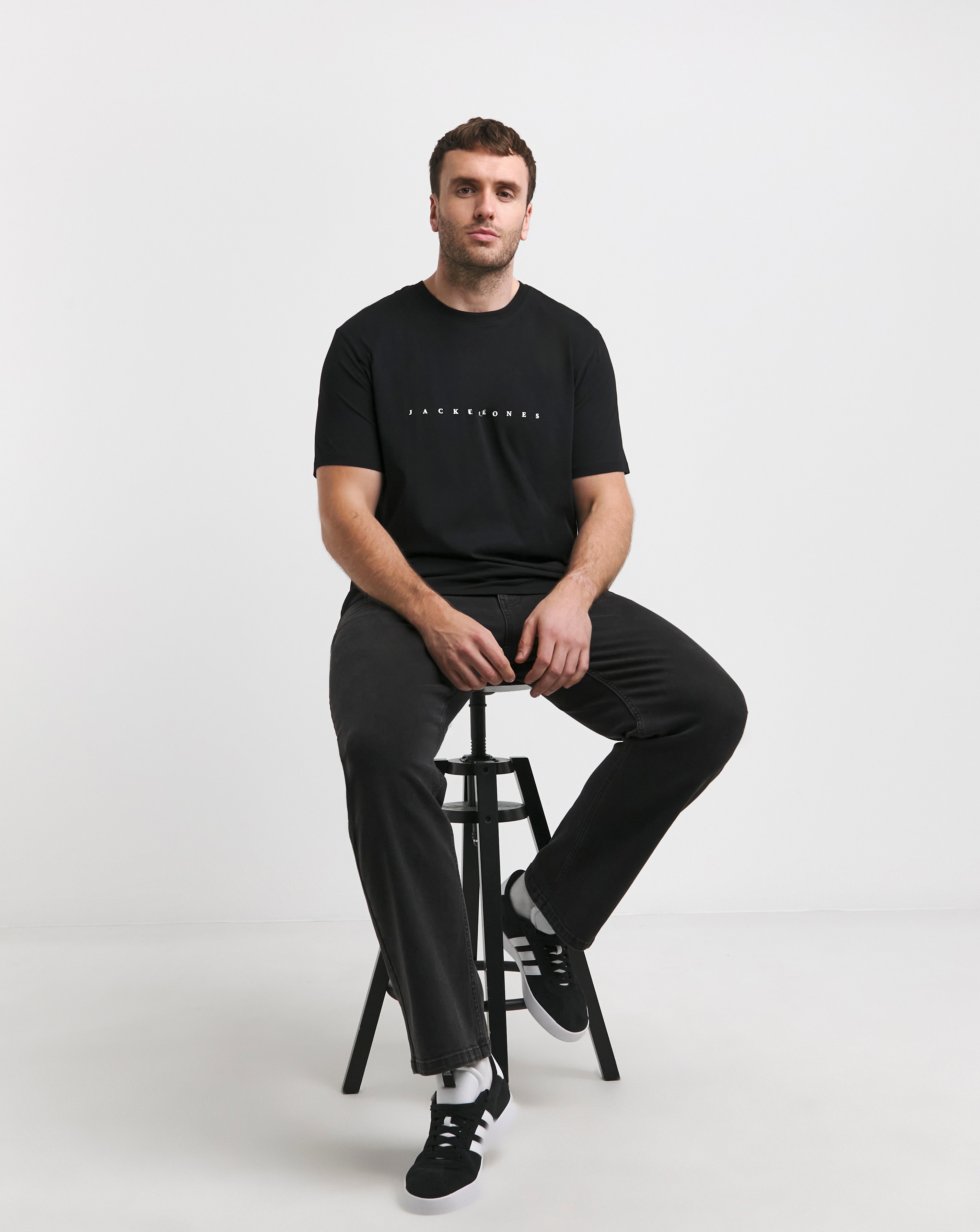 Jack & Jones Star Logo T-Shirt - Black