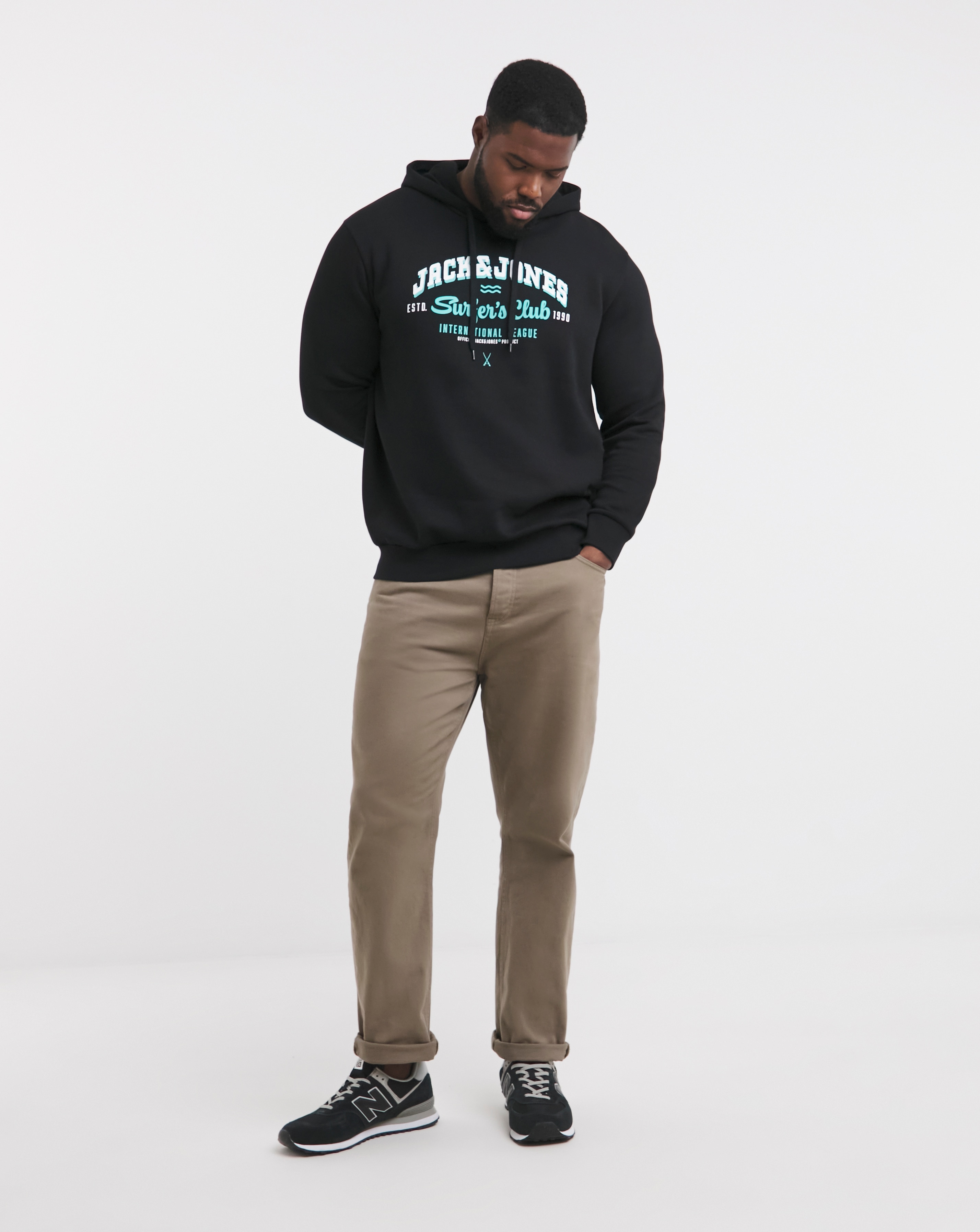 Jack & Jones Logo Hoodie - Black