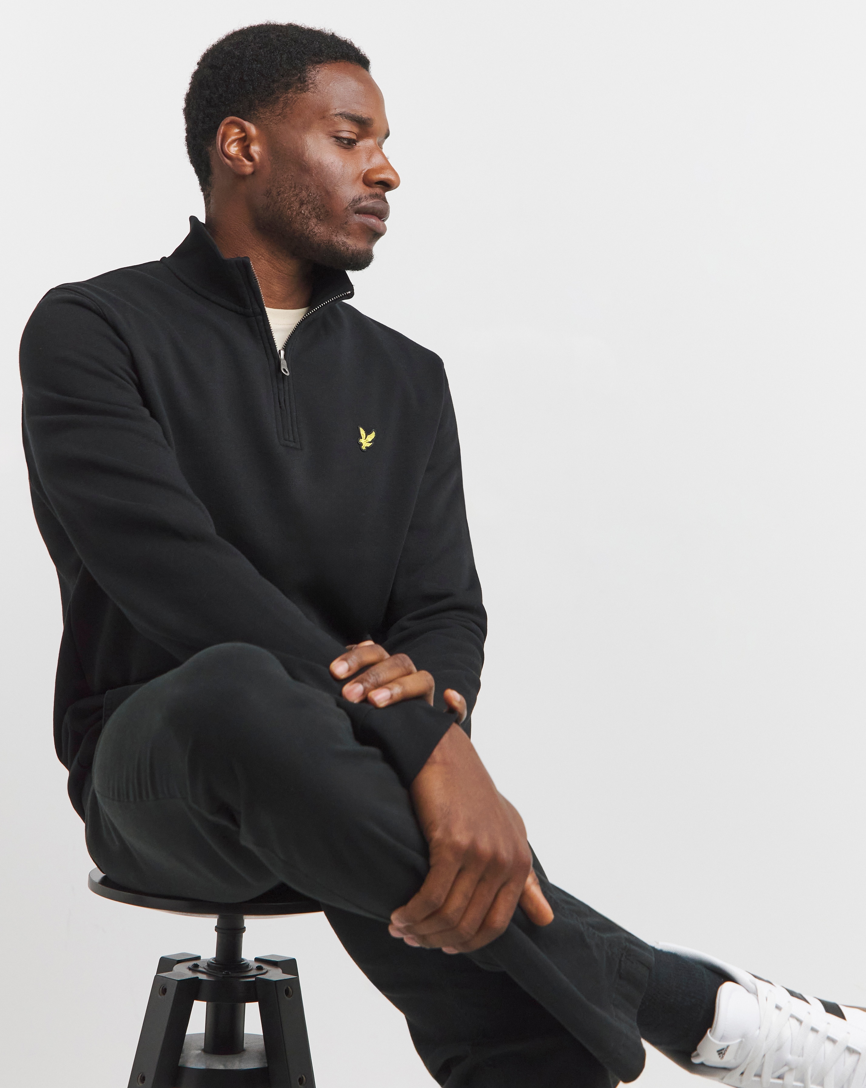 Lyle & Scott Black 1/4 Zip Sweatshirt