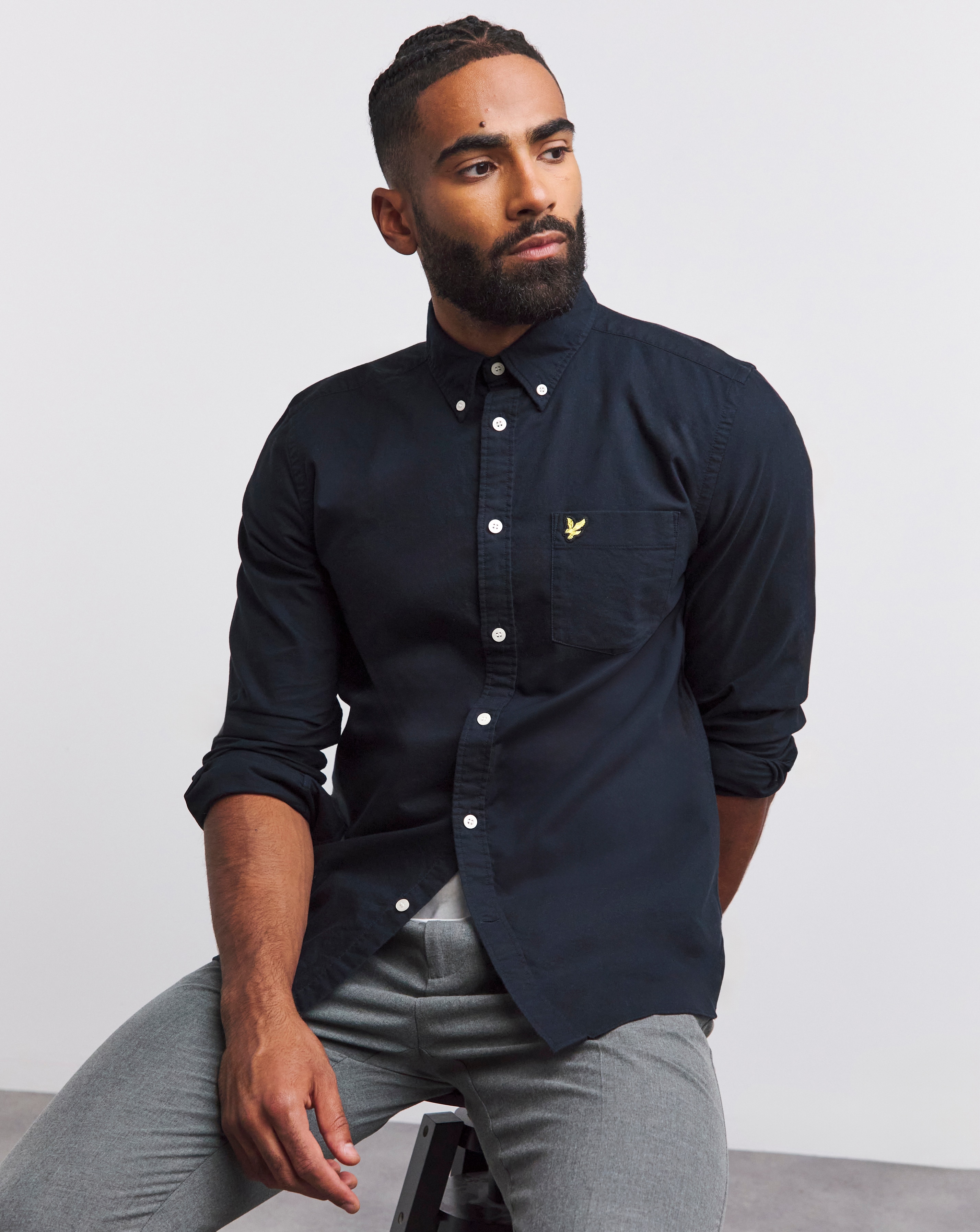Lyle & Scott Navy Classic Oxford Shirt