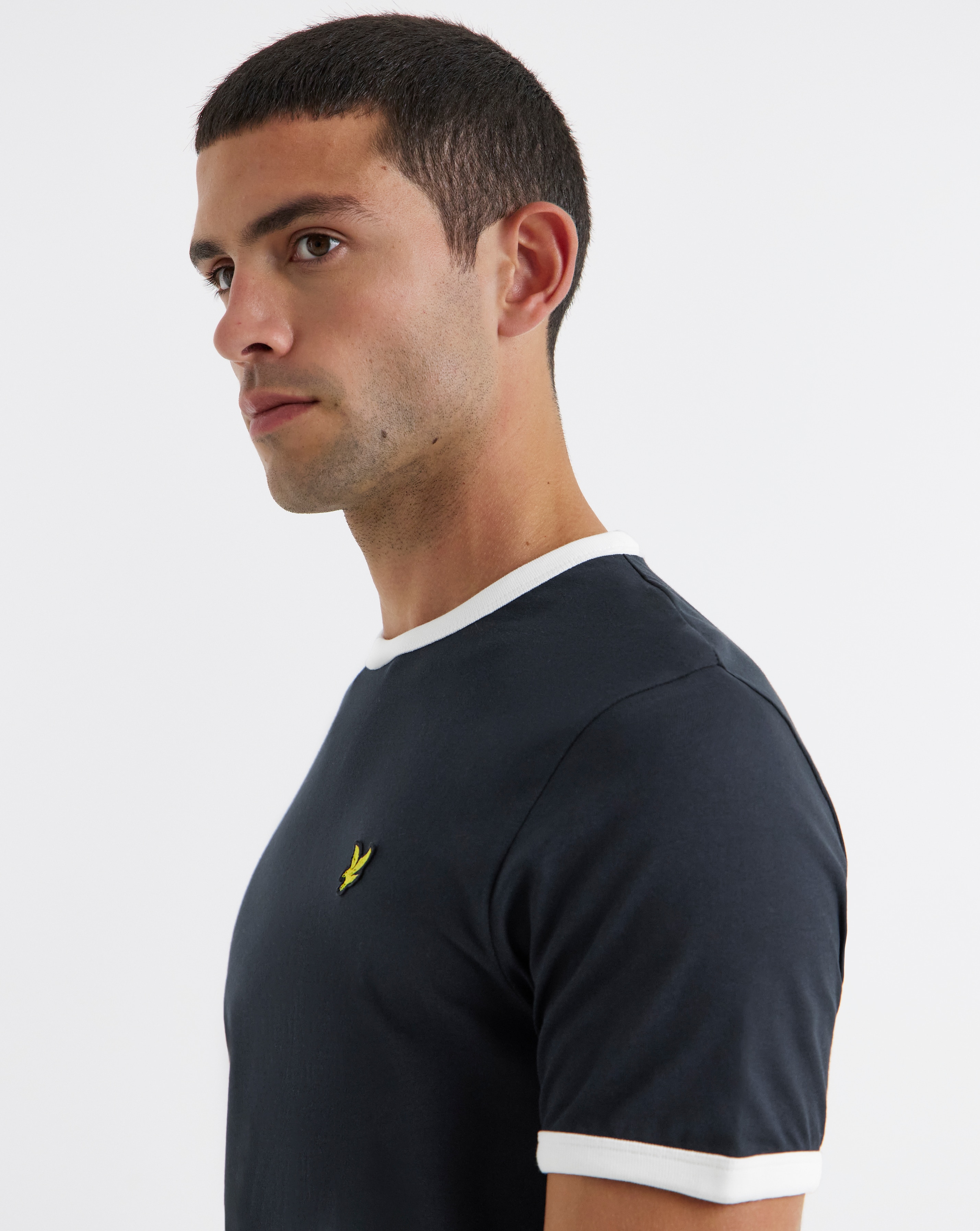 Lyle & Scott Navy Ringer T-Shirt