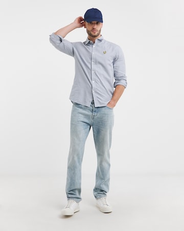 Lyle & Scott Long Sleeve Gingham Checked Shirt - Blue/ White