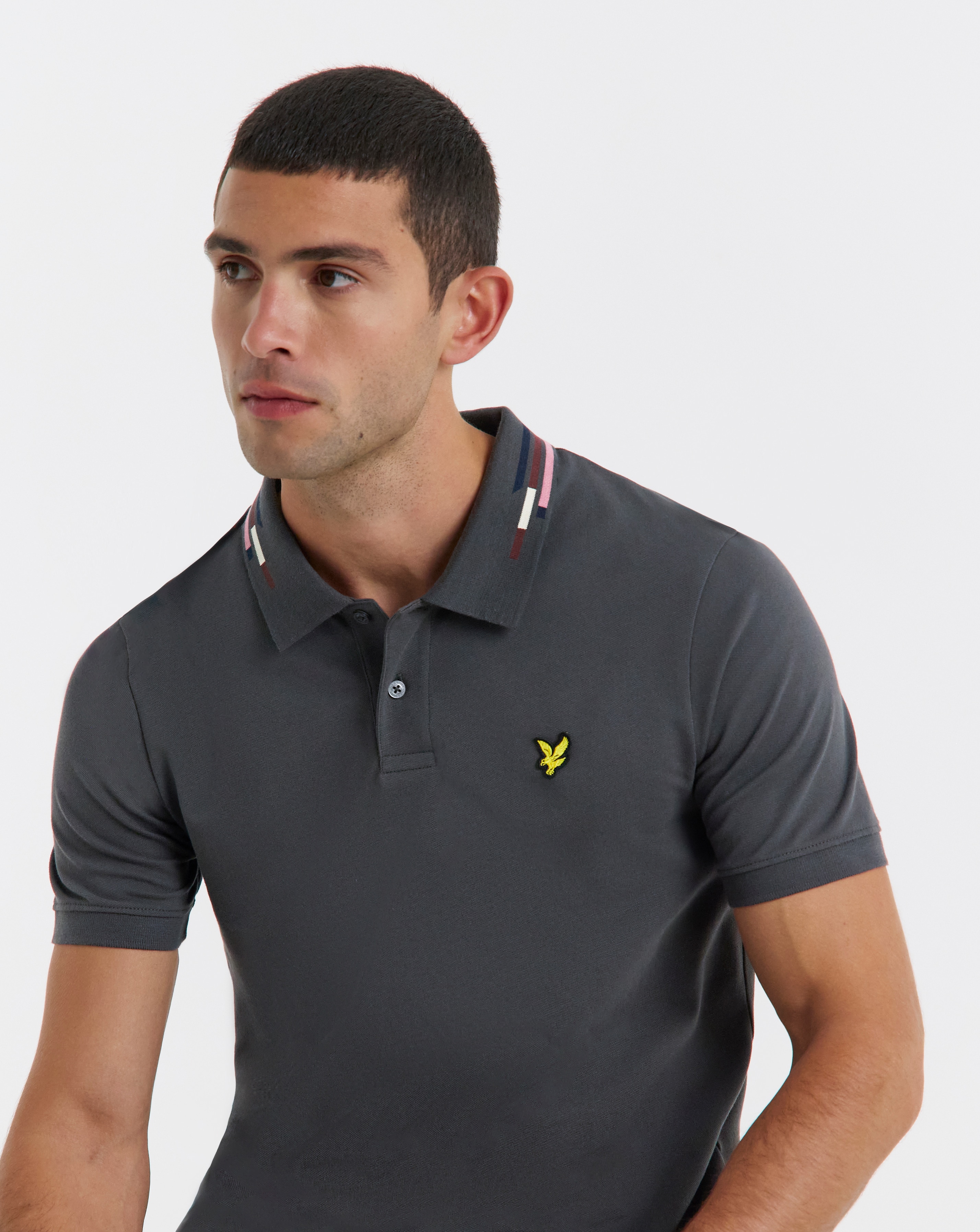 Lyle & Scott Tipped Polo - Gunmetal