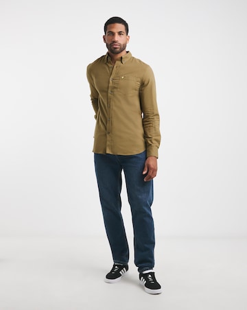 Lyle & Scott Brown Long Sleeve Flannel Shirt