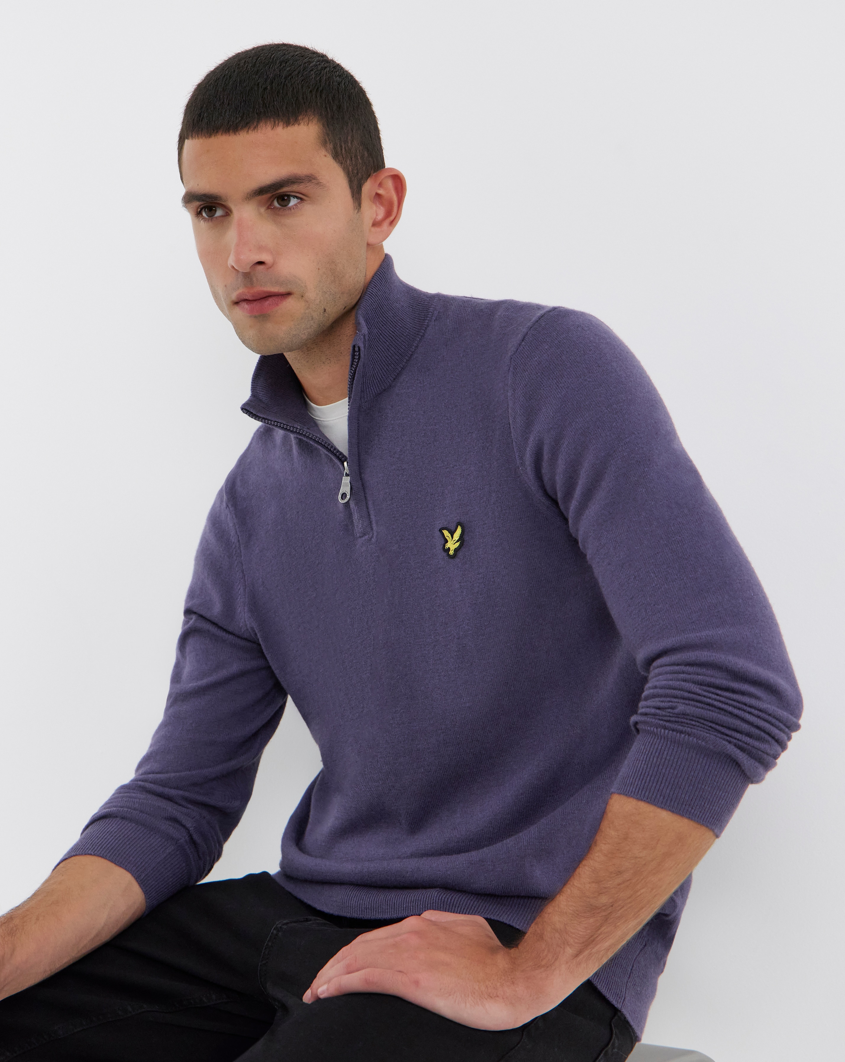 Lyle & Scott 1/4 Zip Jumper - Graystone