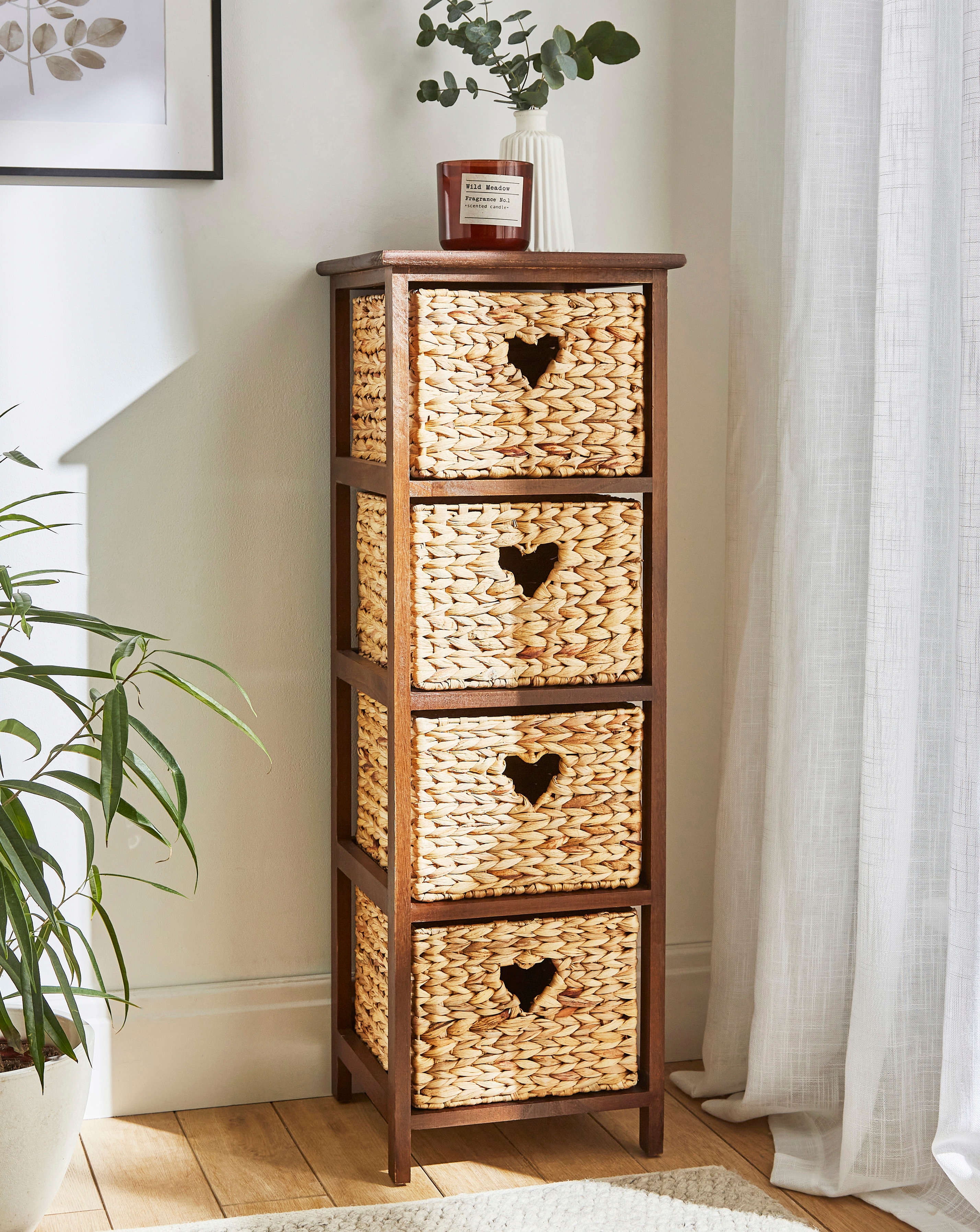 Hyacinth Hearts 4 Drawer Tall Unit