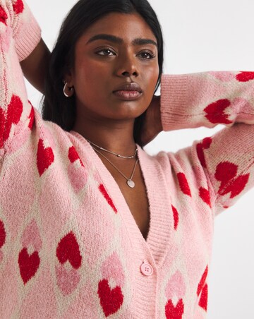 Heart Jacquard Cardigan
