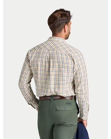 Raging Bull L/S Country Check Brushed Cotton Twill Shirt Mustard