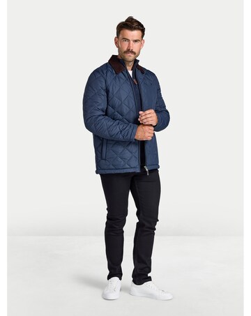 Raging Bull Quilted Cord Collar Jacket Navy