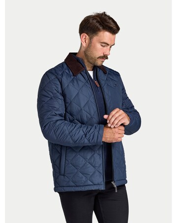 Raging Bull Quilted Cord Collar Jacket Navy