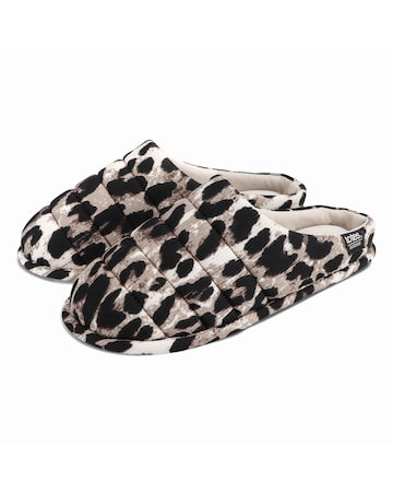 Isotoner Ladies Animal Swept Back Mule Slipper