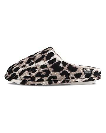 Isotoner Ladies Animal Swept Back Mule Slipper