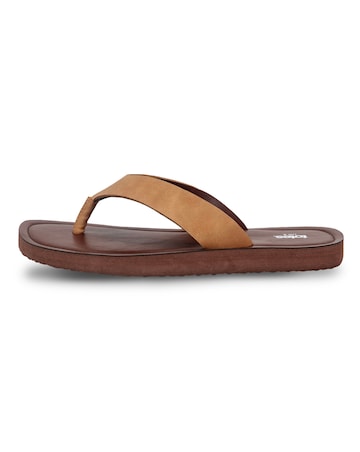 totes Ladies Square Toe Faux Suede Flip Flop
