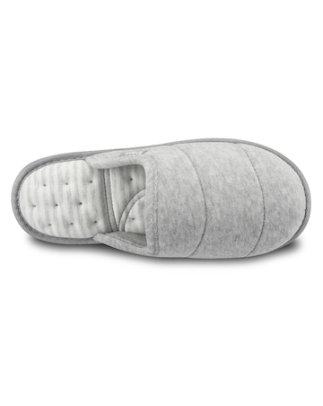Isotoner Ladies Marl Quilted Mule Slipper