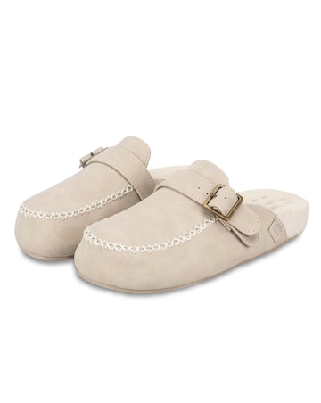 Isotoner Ladies Suedette Open Back Moccasin Slipper