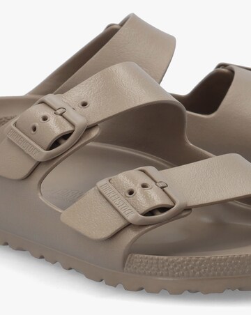Birkenstock Arizona EVA Gray Taupe Two Bar Mules Narrow Width