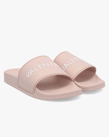 Valentino Bags Giada Pink Logo Sliders Standard Fit