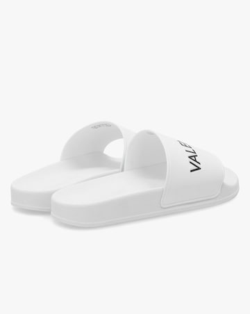 Valentino Bags Giada White Logo Sliders Standard Fit