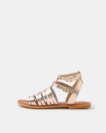 Accessorize Woven Metallic Slide Sandals