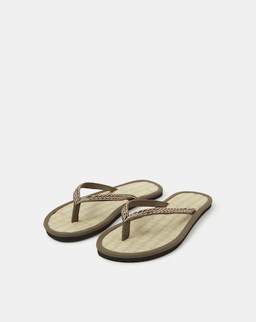 Accessorize Braided Strap Flip Flops