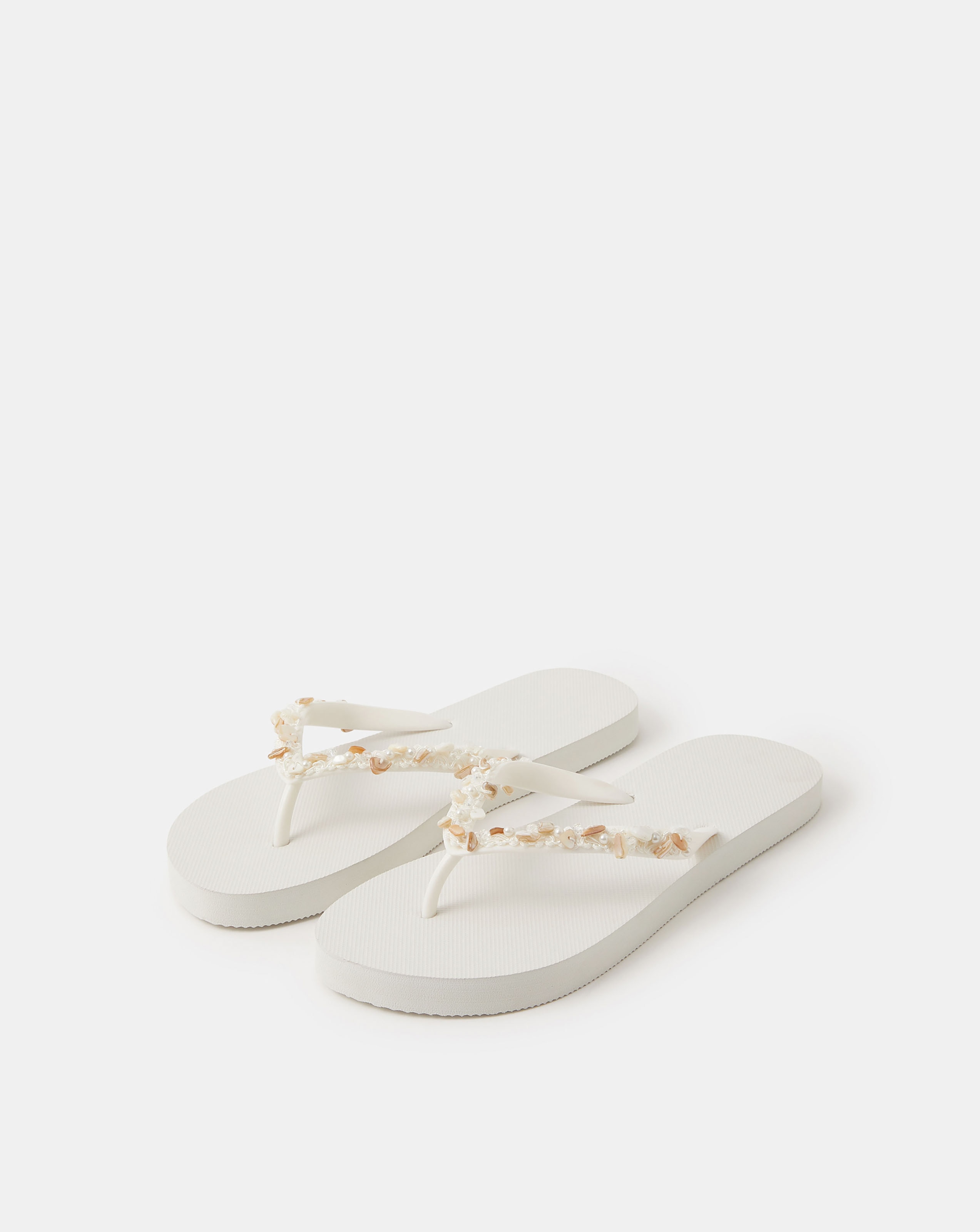 New In - Accessorize Bead Embellished Flip Flops