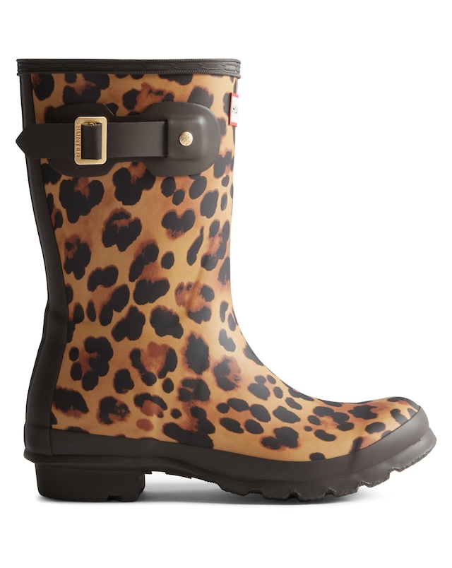 Hunter Original Short Leopard Boot