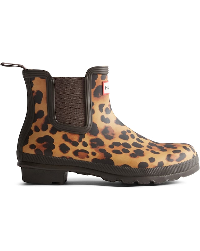 Hunter Original Chelsea Leopard Print Boot