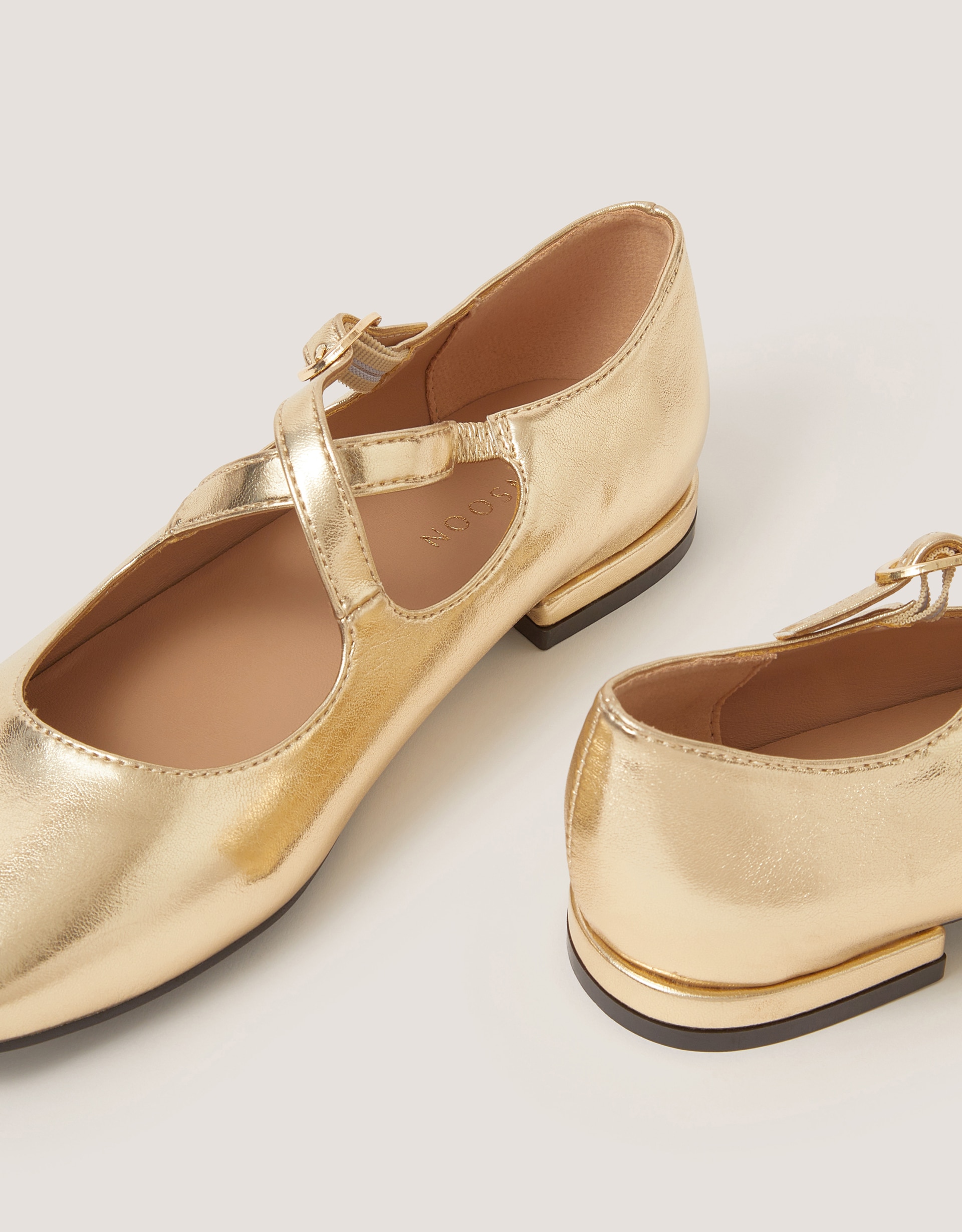 Monsoon Dana Metallic Ballet Flats
