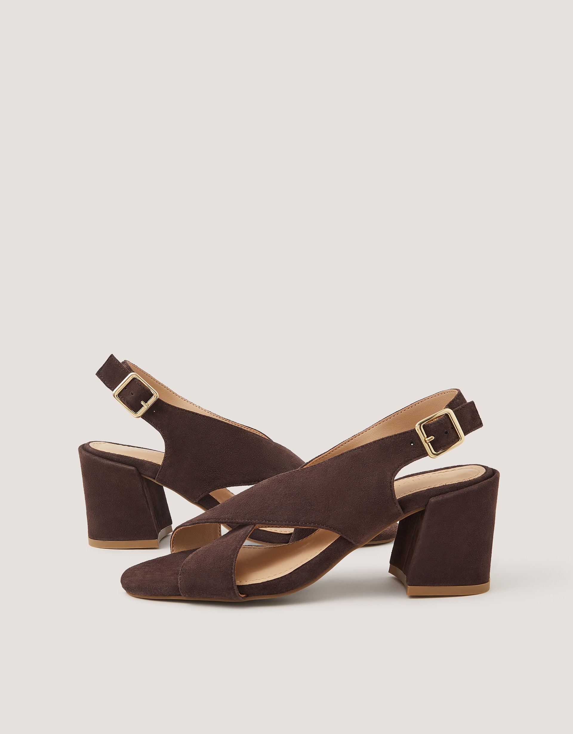 New In - Monsoon Cally Leather Block Heels