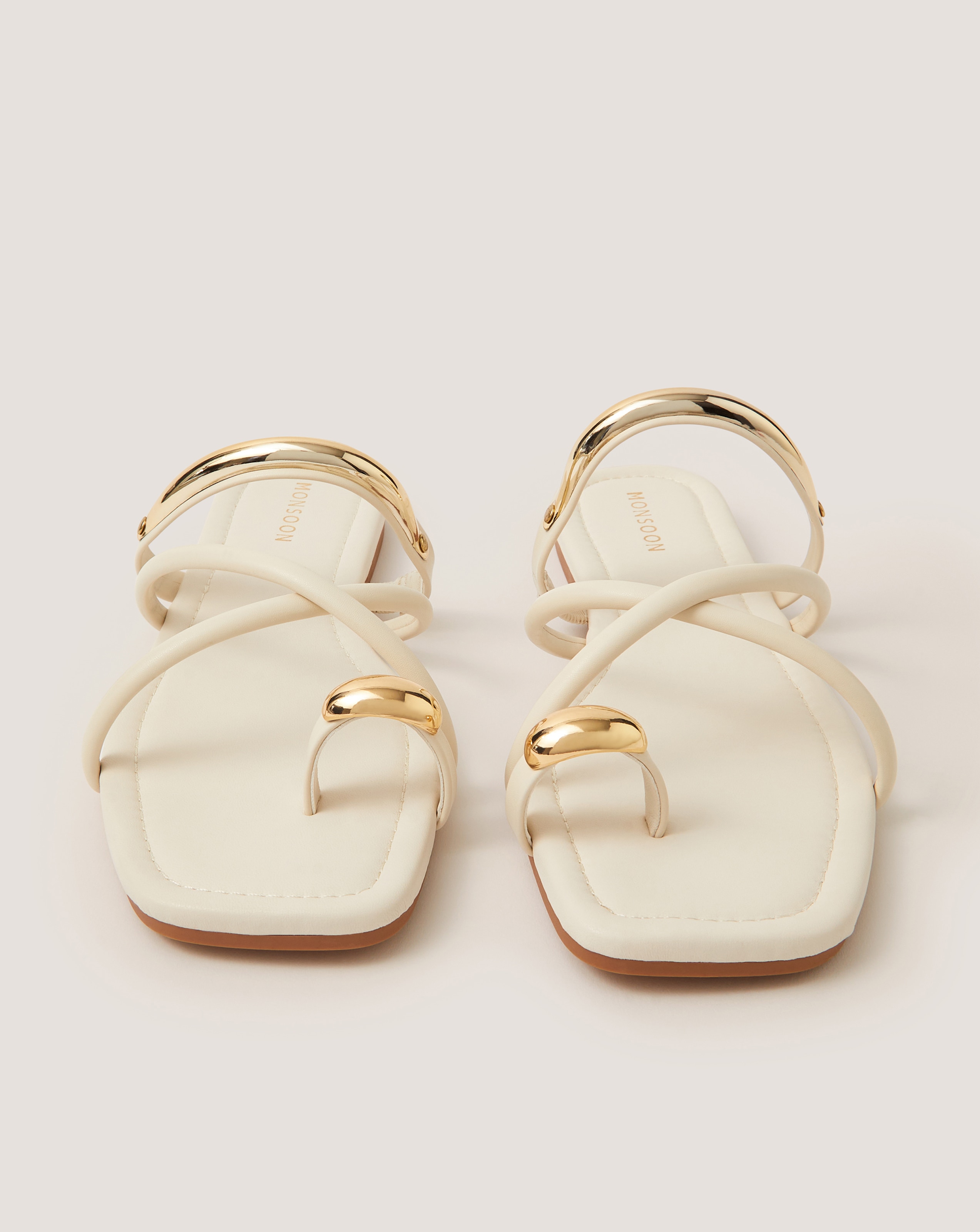 New In - Monsoon Metal Detail Toe Strap Sandals