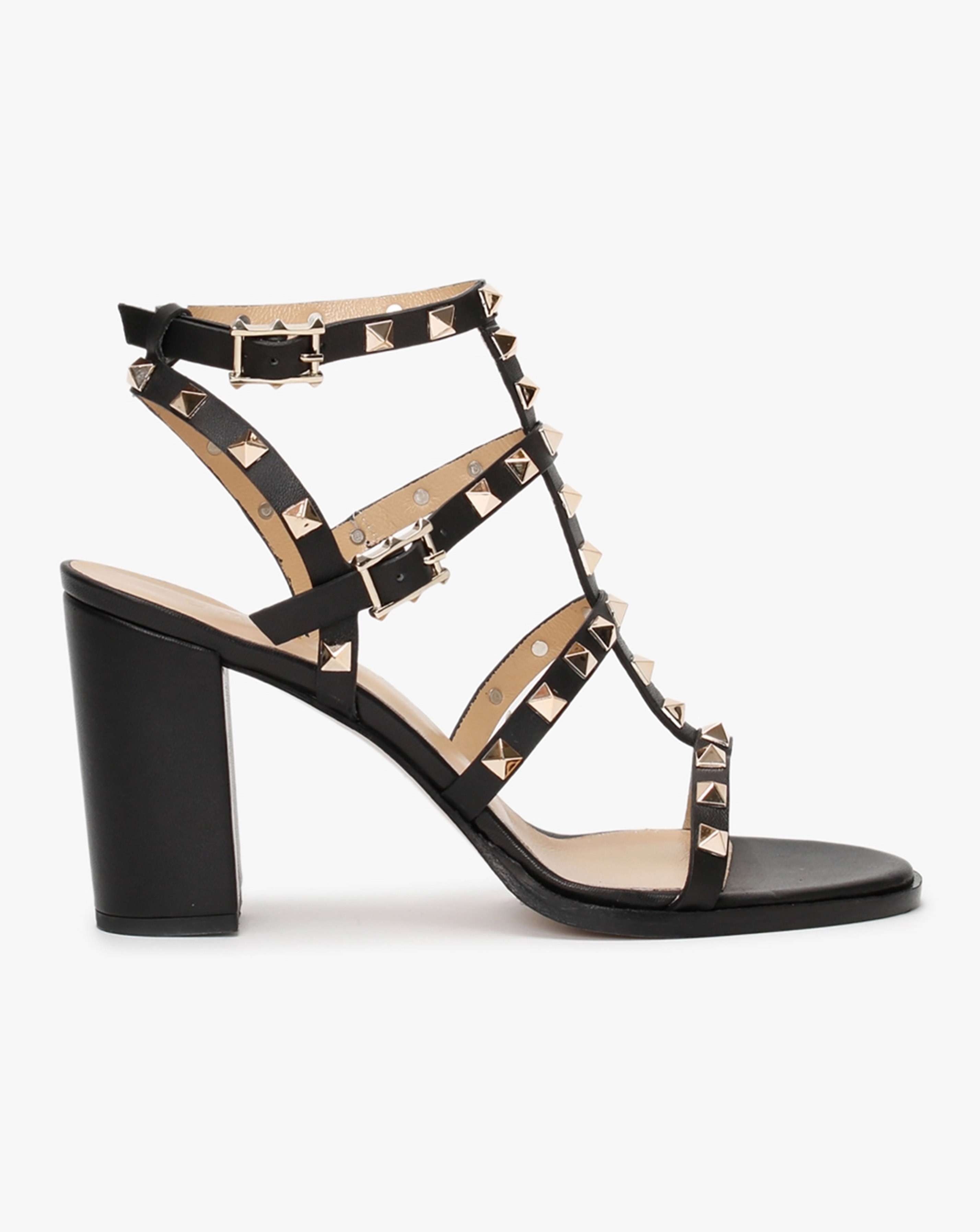 New In - Daniel Pitter Leather Studded Sandals