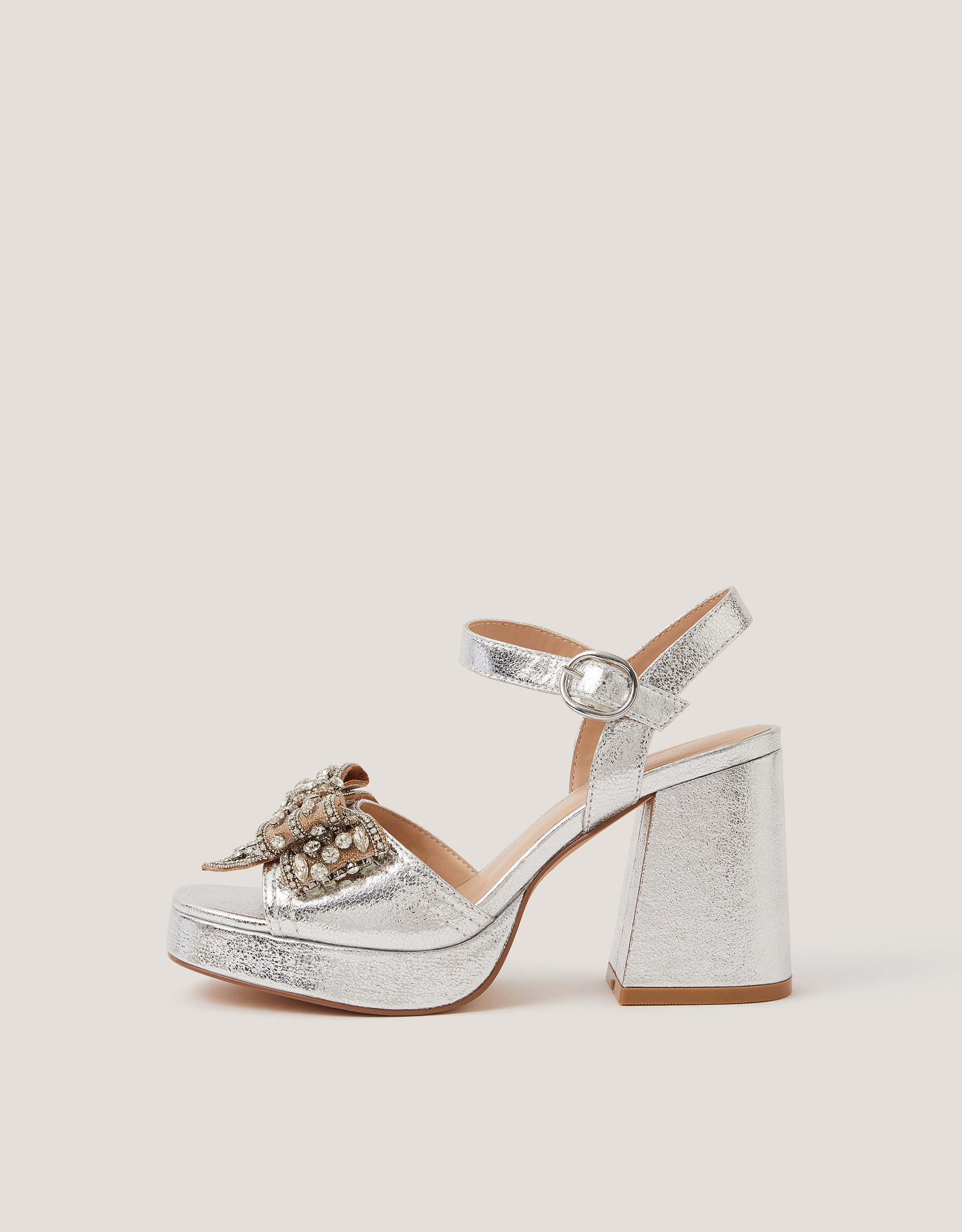 Monsoon Arla Jewel Bow Platform Heels