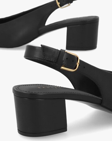 Radley Bliss Crescent Black Leather Block Heeled Sling Backs Standard Fit