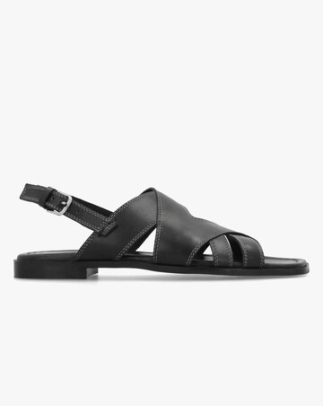 Radley The Evie Luxe Black Leather Artisan Sandals Standard Fit