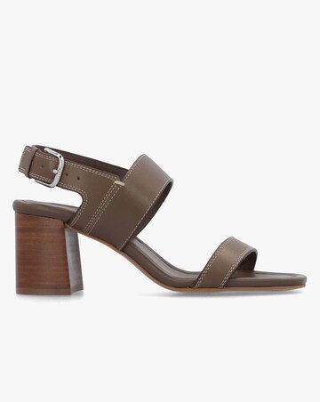 Radley The Goldborne Acorn Leather Block Heel Sandals Standard Fit