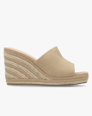 Daniel Yana Beige Striped Wedge Espadrilles Standard Fit