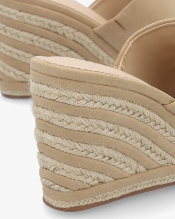 Daniel Yana Beige Striped Wedge Espadrilles Standard Fit