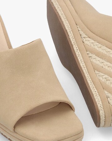 Daniel Yana Beige Striped Wedge Espadrilles Standard Fit