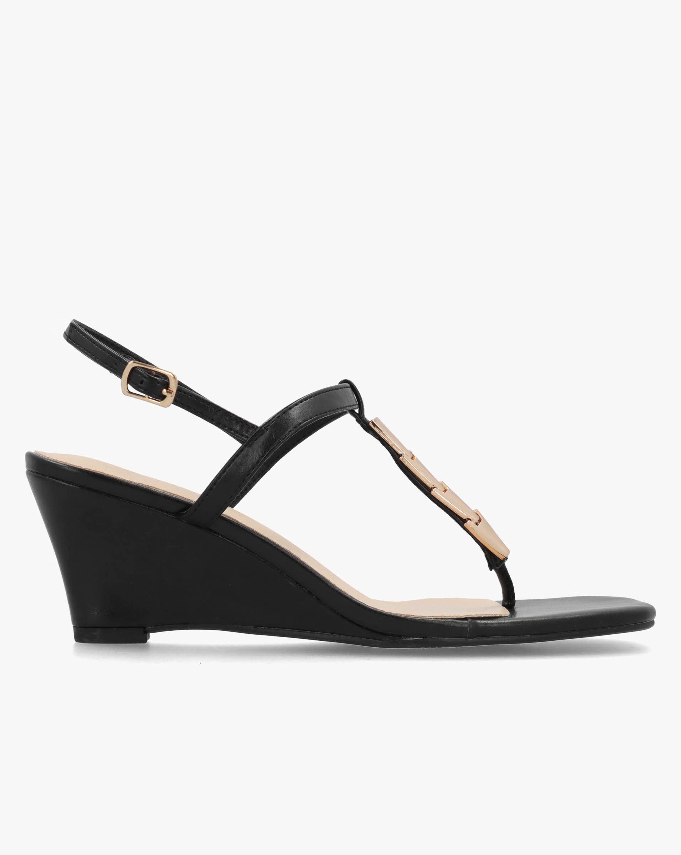 New In - Daniel Yoko Toe Post Mid Wedge Sandals