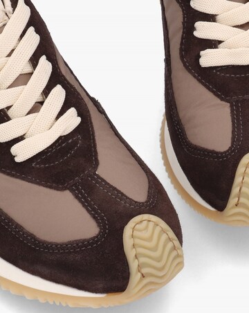 Daniel Movie Brown Suede & Nylon Runner Trainers Standard Fit