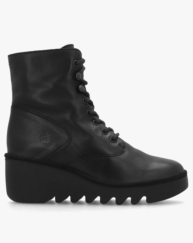 Fly London Birr Leather Wedge Ankle Boot