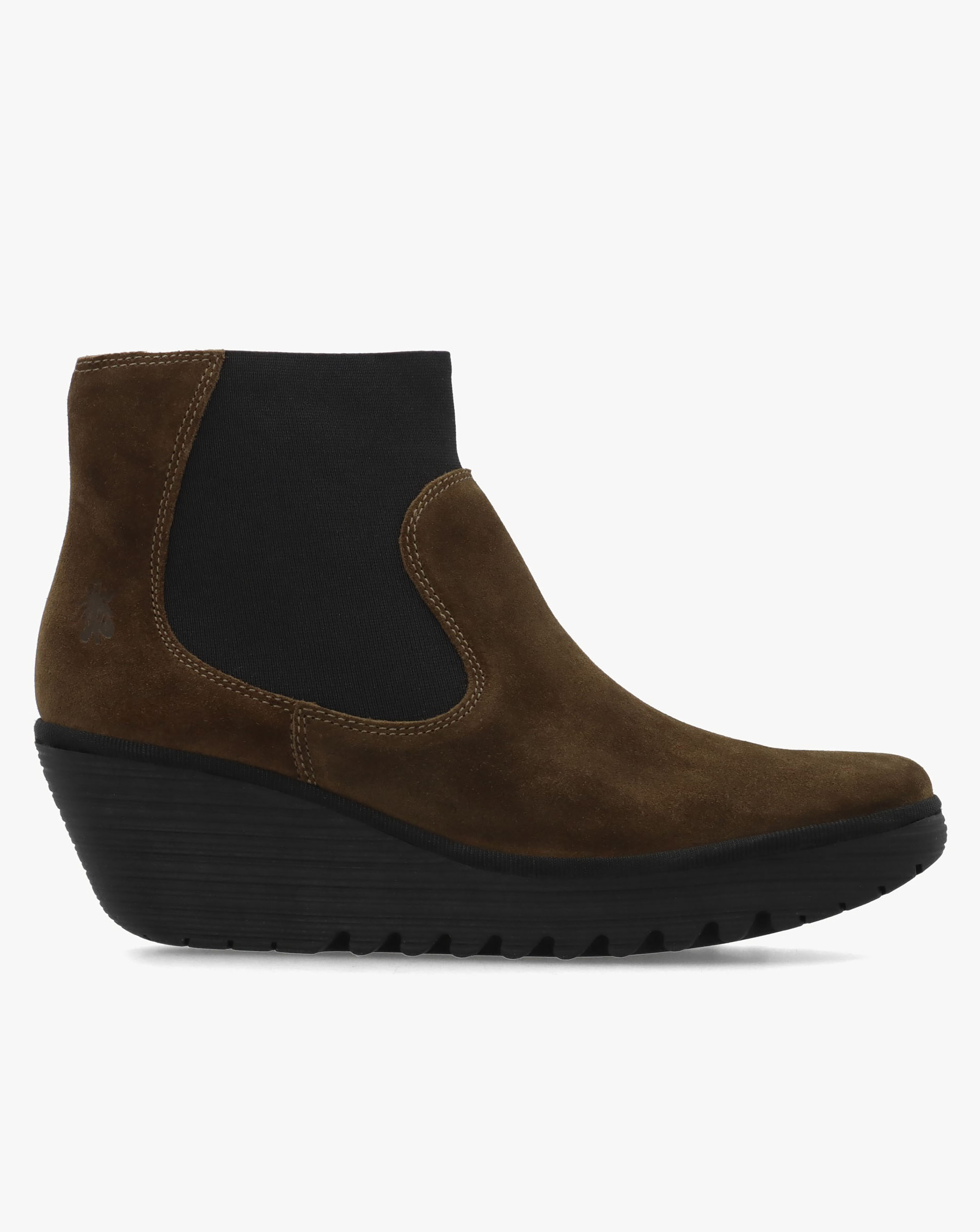 New In - Fly London Yade Grey Wedge Chelsea Boots